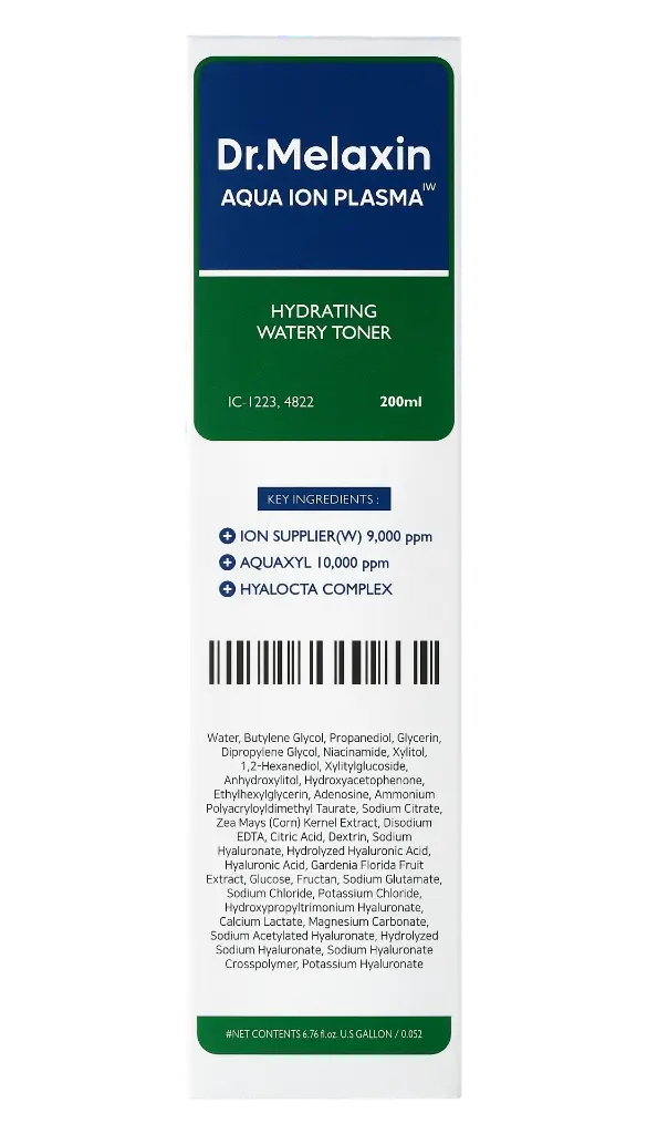 상자_Dr.Melaxin_AQUA ION_ PLASMA HYDRATING WATERY TONER.webp