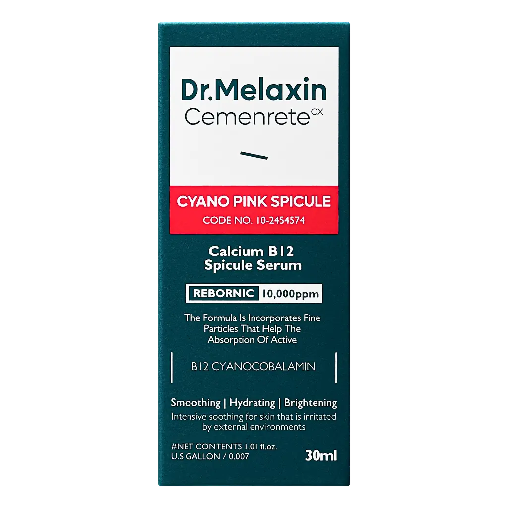단상자_Dr.Melaxin_CEMENRETE_CYANO PINK SPICULE SERUM.webp