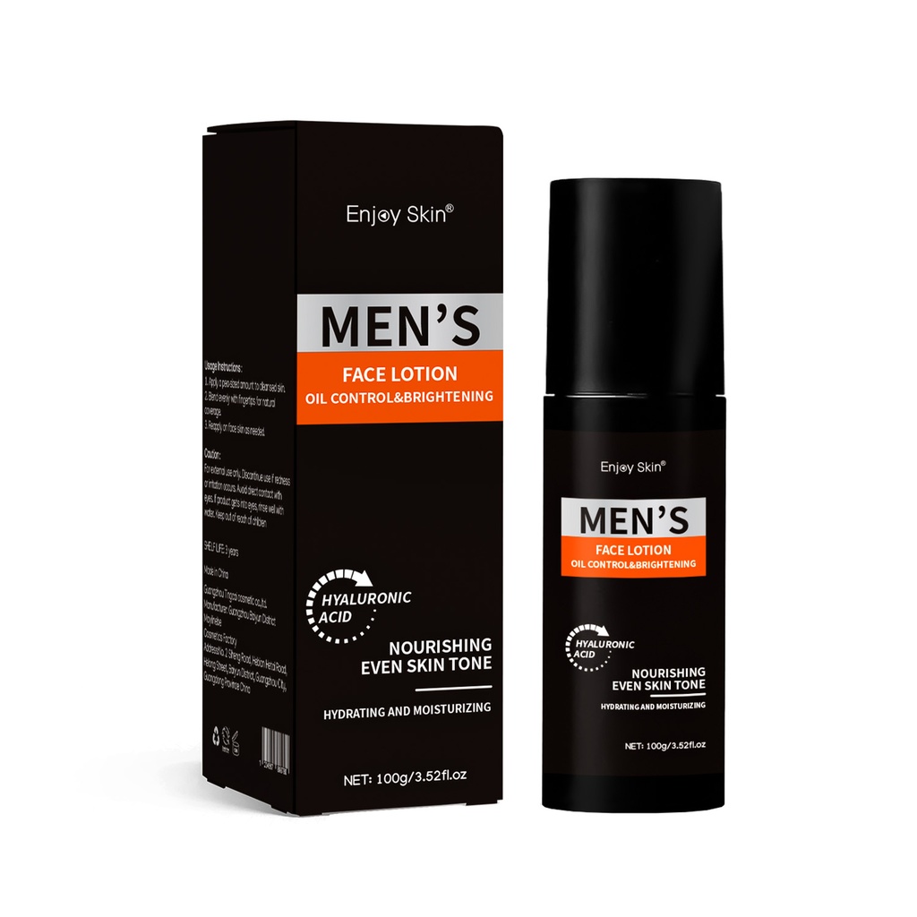 Men moisturizing brightening face lotion